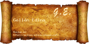 Gellén Edina névjegykártya